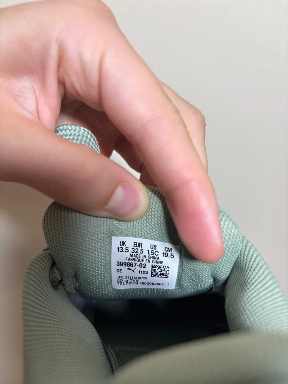 PUMA Kids Suede Platform Sneakers in Sage Green